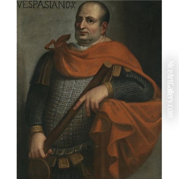 Portrait Of The Emperor Vespasian Holding A Baton - view 1