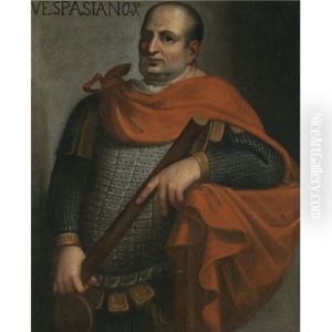 Portrait Of The Emperor Vespasian Holding A Baton