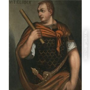 Portrait Of The Emperor Vitellius Holding A Baton