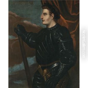Portrait Of The Emperor Claudius, Standing, In Profile, Wearing Black Armour