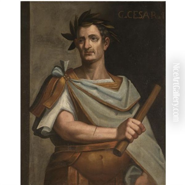 Portrait Of Julius Caeser Holding A Baton - view 1