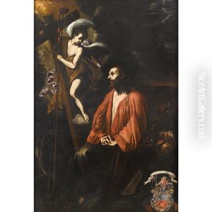 Angel With Praying Christ In Gethsemane Garden by Vincenzo Campi