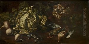 Nature Morte Aux Crabes Et Chou
