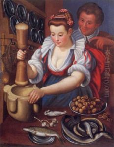 Femme Au Mortier