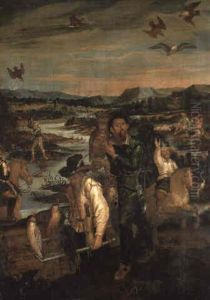 A Hawking Party In A Marsh