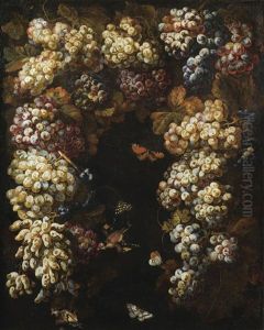 Nature Morte A La Treille De Raisins by Michelangelo di Campidoglio
