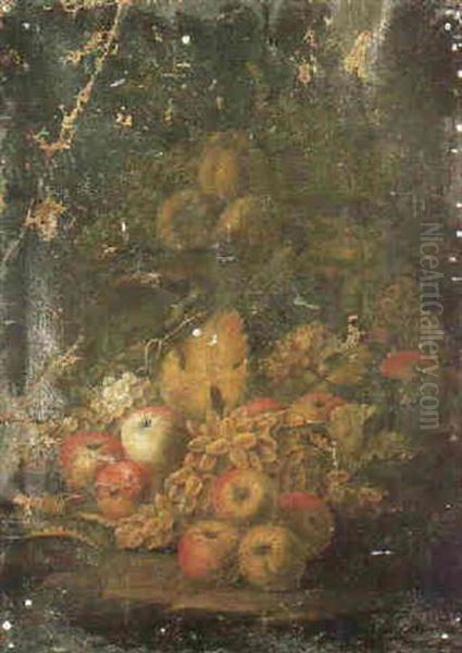 Still Life Of Fruit Scattered On The Ground - view 1