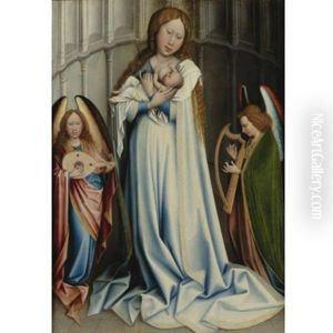 The Virgin And Child In An Apse by Robert Campin