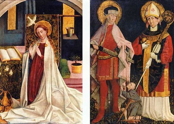 Saint Nicolas And Saint Martin (+ The Annunciation; Pair) - view 1