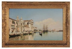 A View Of The Canal Della Giudecca With Shipping And Views Of Chiesa Dei Gesuati And San Giorgio Maggiore