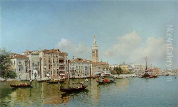The Grand Canal, Venice With St. Mark's Campanile In The Background - view 1