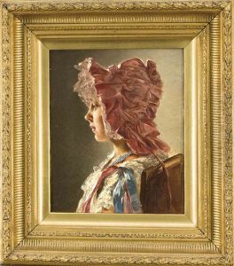 Portrait Eine Jungen Frau Mit Haube