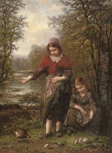 Feeding The Chickens (collab. W/eugene Joseph Verboeckhoven) by Henry Campotosto