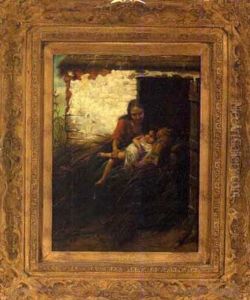 Mother And Child Resting by Henry Campotosto