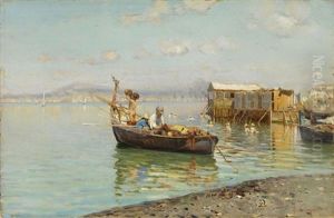 Nel Golfo Di Napoli by Alceste Campriani