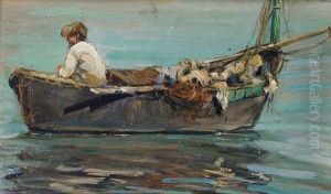 Barca (+ Barca Con Pescatore; Pair) by Alceste Campriani