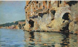 Napoli A Palazzo Donn'anna by Alceste Campriani