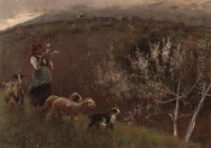 Primavera Nei Campi by Alceste Campriani