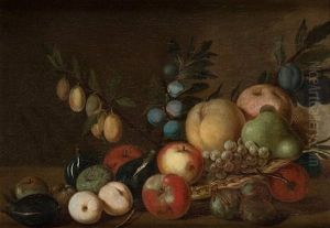 Naturaleza Muerta Con Frutas Y Cesta by Pedro de Camprobin