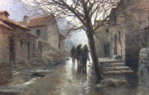 Pueblo De La Sierra by Tomas Campuzano Y Aguirre