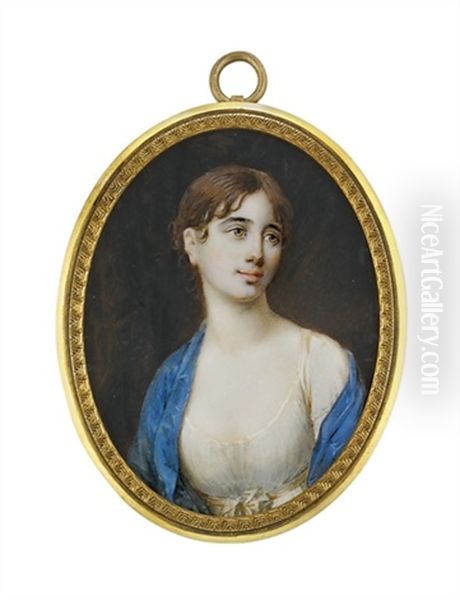 A Young Lady In Decollete White Dress - view 1
