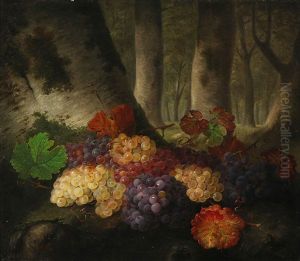 Black And White Grapes On A Forest Floor by Johannes Ludwig Camradt