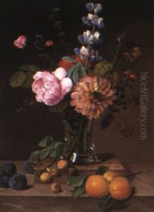 Still Life With Bouquet Of Flowers by Johannes Ludwig Camradt