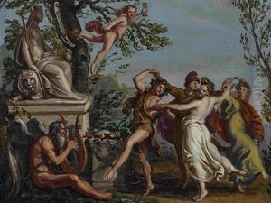 Venus In Der Schmiede Des Vulkan - Bacchanal (2 Works) by Vincenzo Camuccini