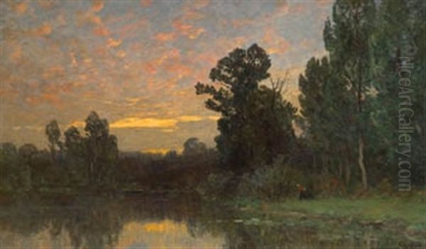 Riverside At Sunset - view 1