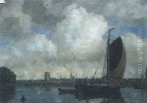 Fischerboote Von Dordrecht by Gilbert Von Canal