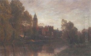 Stadt Am Fluss (in Holland?) by Gilbert Von Canal