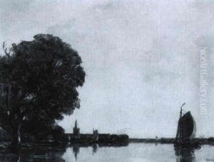 Hollandisches Stadtchen Am Flus