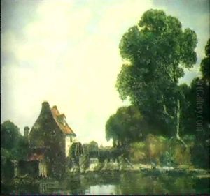 Die Alte Muhle Am Fluss by Gilbert Von Canal