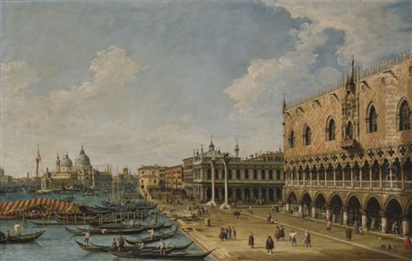 Venice, The Molo Looking West With The Palazzo Ducale And Santa Maria Della Salute - view 1
