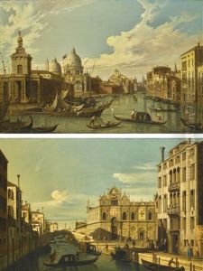 Venice, The Rio Dei Mendicanti And The Scuola Di San Marco; Venice, The Entrance To The Grand Canal Looking West by (Giovanni Antonio Canal) Canaletto