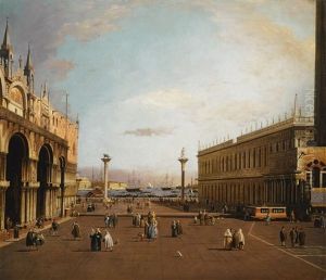 Venice, A View Of The Piazzetta Looking South Toward The Bacino Di San Marco