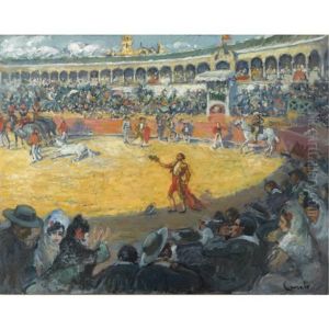 Corrida De Toros En La Plaza De La Maestranza De Sevilla (the Bullfight In The Maestranza, Seville) by Ricardo Canals y Llambi