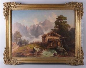 Gebirgslandschaft Mit Muhle