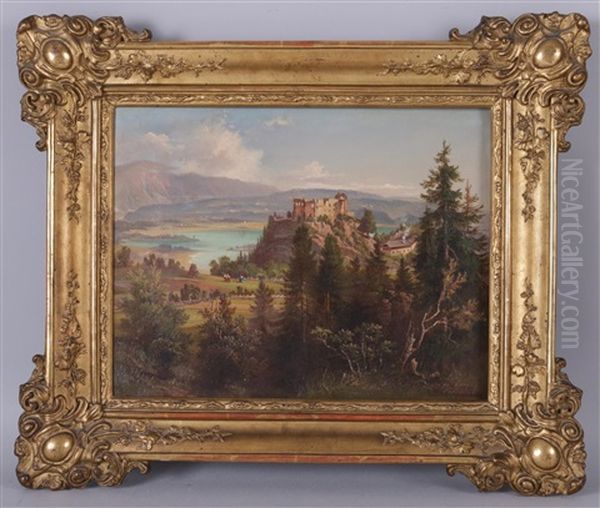 Ruine Finkenstein Mit Faakersee, Im Hintergrund Die Gerlitze - view 1