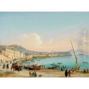 Vues De La Baie De Naples (pair) by Salvatore Candido