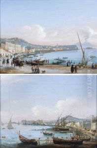 Vues De La Baie De Naples (pair) by Salvatore Candido