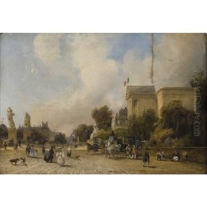 A View Of The Assemblee Nationale, Paris by Giuseppe Canella