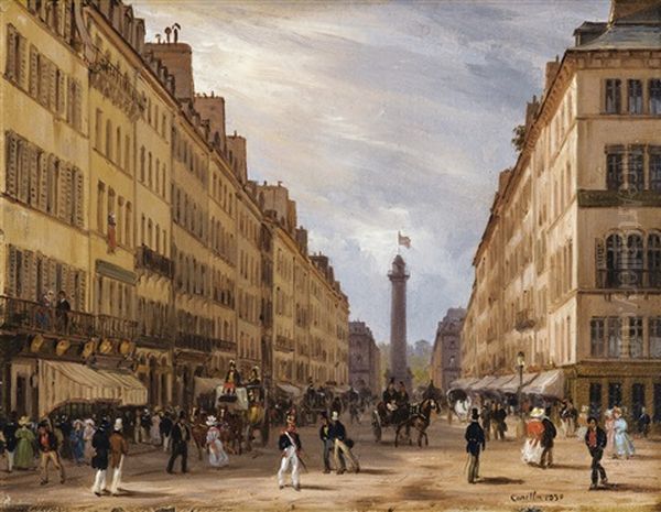 Paris, Rue De La Paix, La Place Vendome A L'arriere-plan - view 1