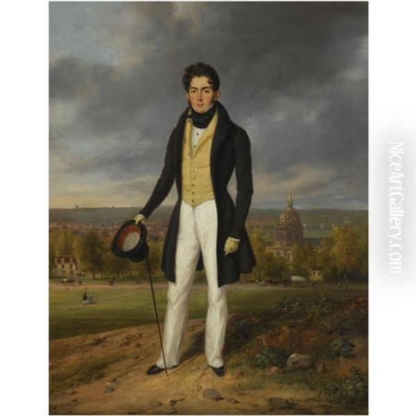 Portrait Of A Gentleman With Les Invalides In The Distance - view 1