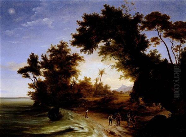 Paesaggio Con Figure In Riva Al Mare - view 1