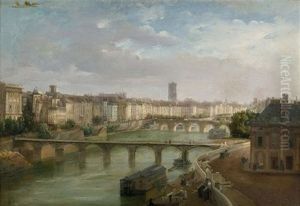 Partie An Der Seine In Paris by Giuseppe Canella