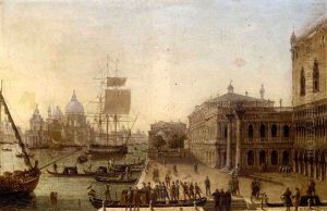 Bidding A Fond Farewell Before The Doge's Palace, Venice Bidding A Fond Farewell Before The Doge's Palace, Venice