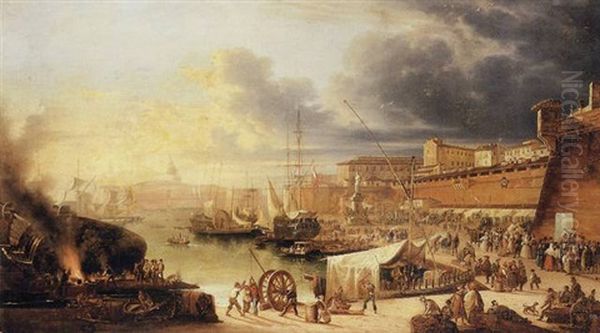 A Capriccio Of A Walled Harbour (valletta, Malta?) - view 1