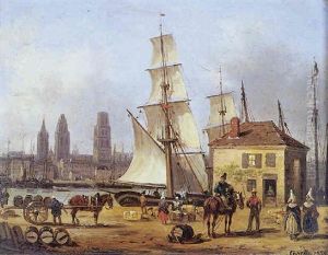 Le Port De Rouen by Giuseppe Canella