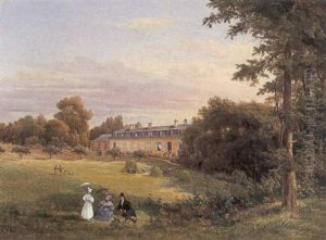 Elegant Figures In The Park by Giuseppe Canella